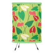 Colorful flamingo flowers pattern tripod lamp (Left)