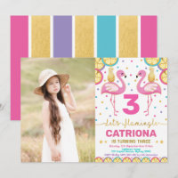 Colorful Flamingo Party Tropical Luau Birthday