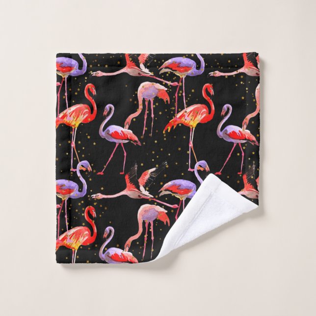 Colorful Flamingo Wash Cloth (Wash Cloth)