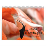 Colorful Flamingos 2024 Calendar at Zazzle
