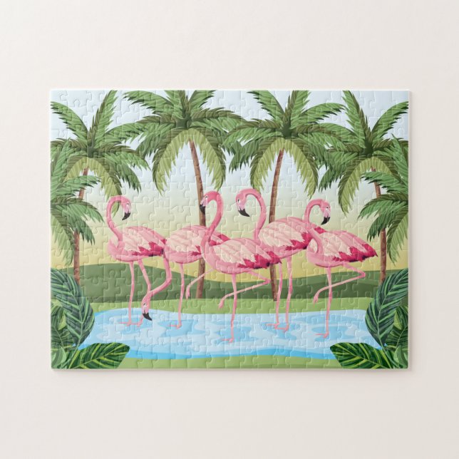 Colorful Flamingos Jigsaw Puzzle (Horizontal)