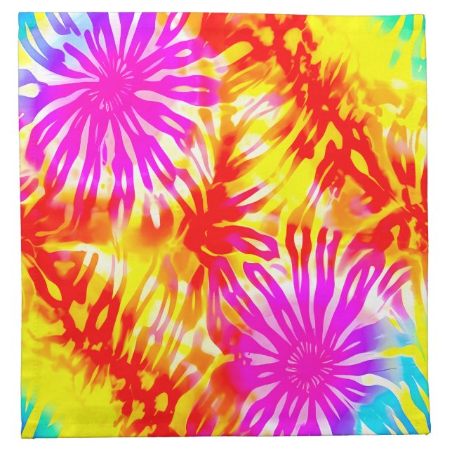 COLORFUL FLAMMABLE DESIGN TIE-DYE  CLOTH NAPKIN (Front)