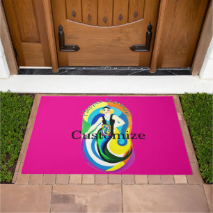 Colorful Flapper Mermaid Thunder_Cove Doormat