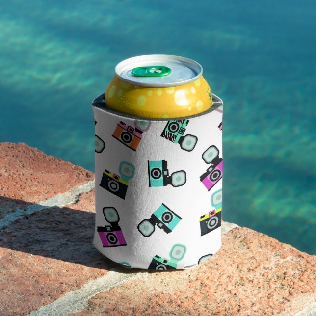 Colorful Flash Camera Drink Cozy Can Cooler (In Situ Pool)