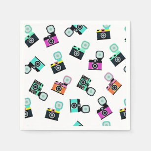 Colorful Flash Camera Paper Napkins