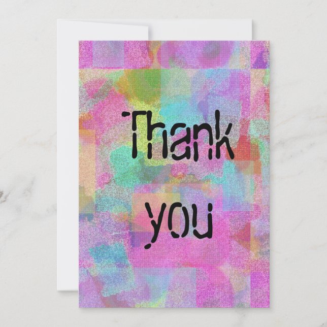 Colorful Flat Thank You Card (Front)