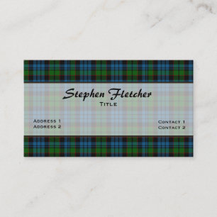 Colorful Fletcher Plaid Custom Business Card