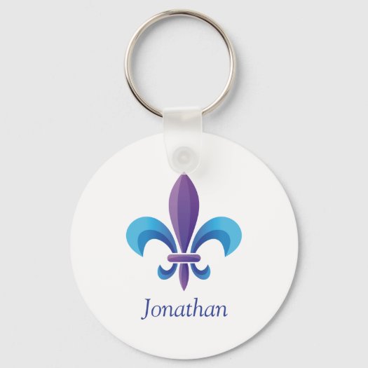 Colorful Fleur-de-lis on White