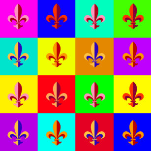 Color Fleur De Lis Posters Photo Prints Zazzle Colorful Fleur De Lis Poster
