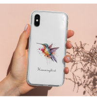 Colorful Flight, watercolor hummingbird custom