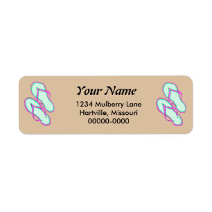 Colorful Flip Flops 1 Return Address Labels