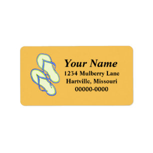 Colorful Flip Flops 2 Address Labels
