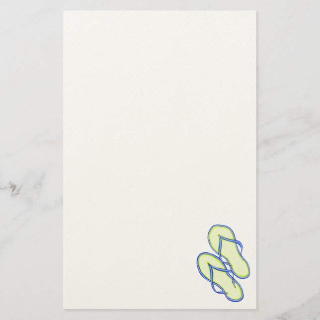 Colorful Flip Flops 2 Stationery (Front)