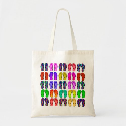 Colorful Flip Flops Beach Bag