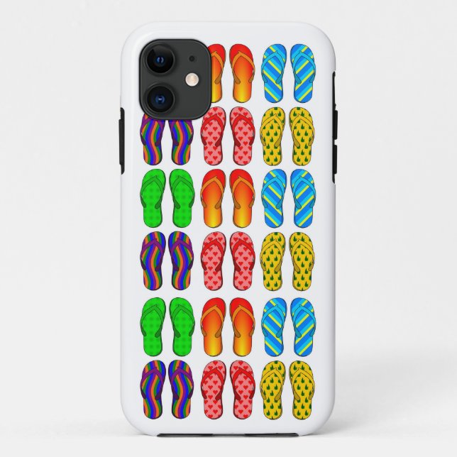 Colorful Flip Flops Fun Beach Theme iPhone 5 Case (Back)