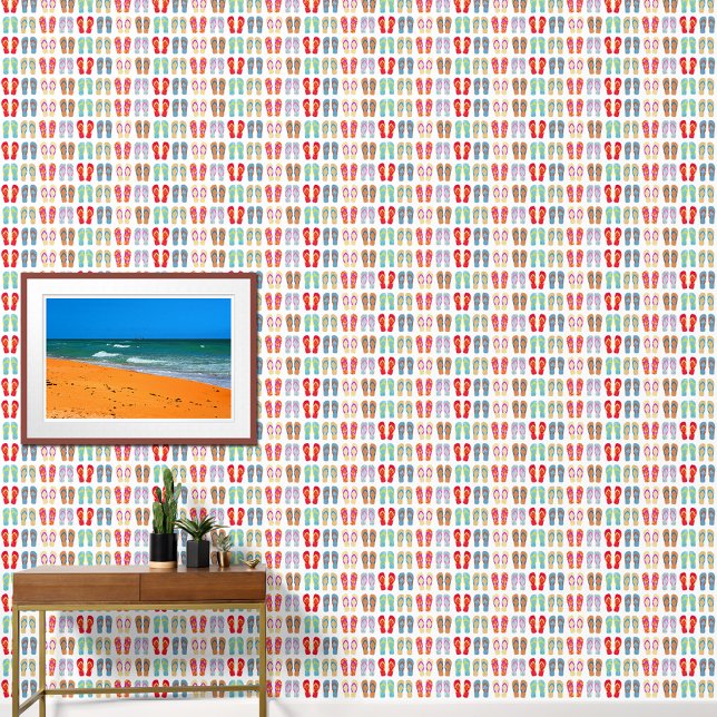Colorful Flip Flops Pattern Summer Sandals Wallpaper (Creator Uploaded)