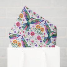 Colorful Flok Art Hummingbird