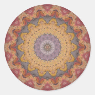 Colorful Floor Tiles Kaleidoscope 10 Classic Round Sticker