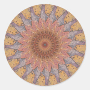 Colorful Floor Tiles Kaleidoscope 13 Classic Round Sticker