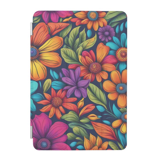 Colorful Floral Abstract #902 -  iPad Mini Cover (Front)