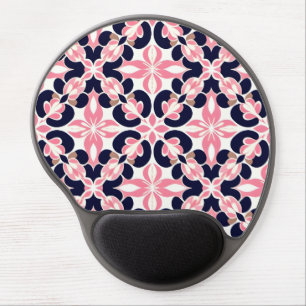 Colorful Floral Abstract Pattern Gel Mouse Pad