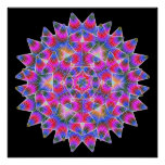 Colorful floral Abstract pattern Poster