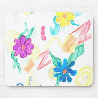 Colorful Floral Abstraction Mouse Pad