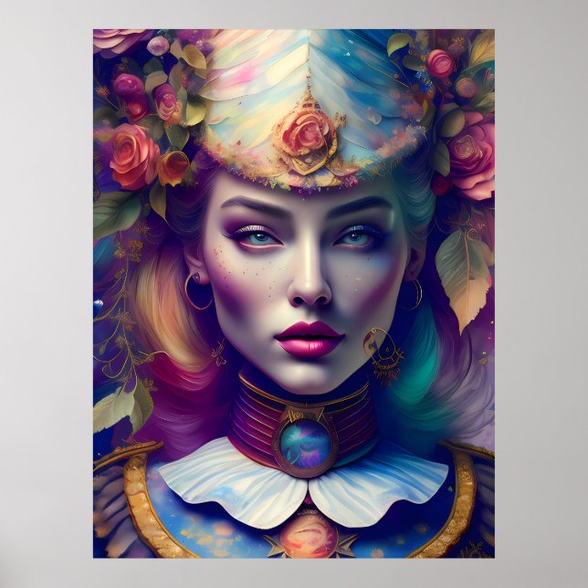 Colorful Floral Alice Dream Poster (Front)