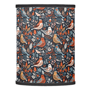 Colorful Floral and Birds Nordic Inspired Pattern Lamp Shade