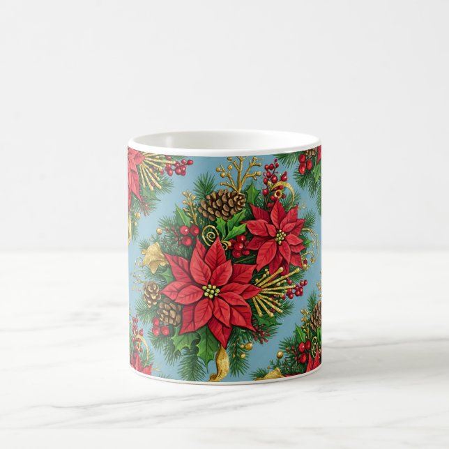 Colorful Floral Arrangement for Christmas Coffee Mug (Center)