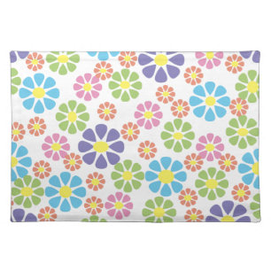 Colorful floral art pattern design cloth placemat