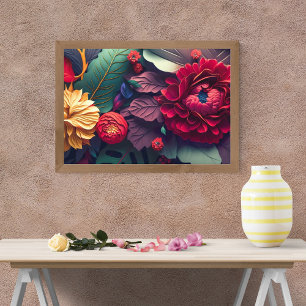 Colorful Floral Art Photo Print