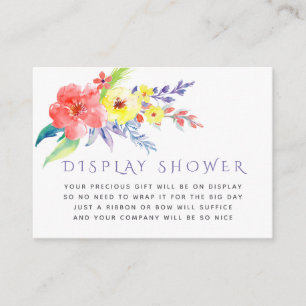 Colorful Floral Baby Shower Display Shower Enclosure Card