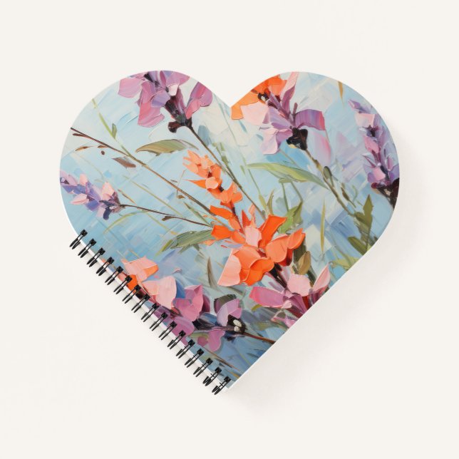 Colorful floral background notebook (Front)