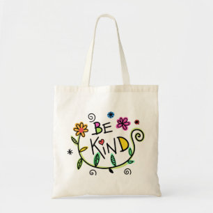 Colorful Floral    Be Kind Tote Bag