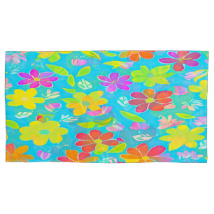 Colorful Floral Bedding Set Pillow Case