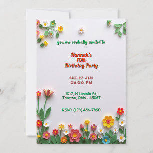 Colorful Floral Birthday Card