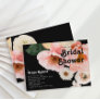 Colorful Floral | Black Horizontal Bridal Shower Invitation