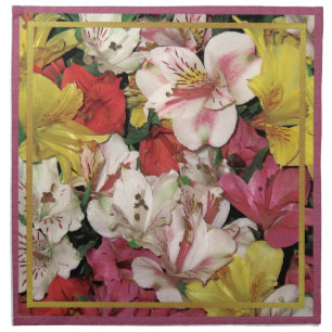 Colorful Floral Bouquet American MoJo Napkins