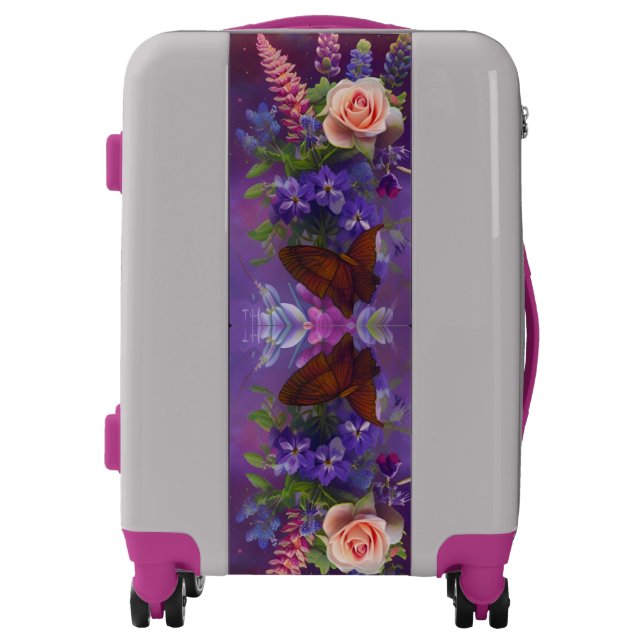colorful floral bouquet art luggage (Front)