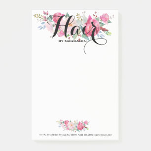 Colorful Floral Bouquet Hair Stylist Template Post-it Notes