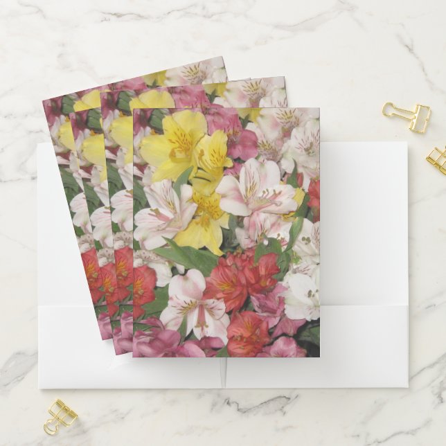 Colorful Floral Bouquet  Pocket Folder (In Situ)
