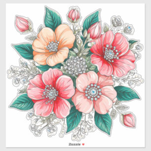 Colorful Floral Bouquet Sticker