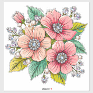 Colorful Floral Bouquet Sticker