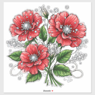 Colorful Floral Bouquet Sticker