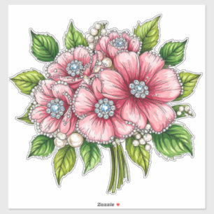 Colorful Floral Bouquet Sticker