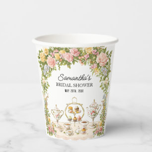 Colorful Floral Bridal Shower Drinkware  Paper Cups