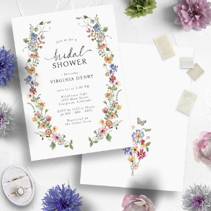 Colorful Floral Bridal Shower Invitation