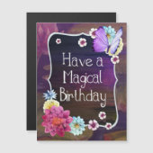 Colorful Floral Butterfly Have a Magical Birthday (Front/Back)