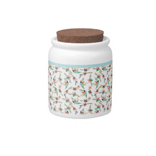 Colorful Floral Candy Jar